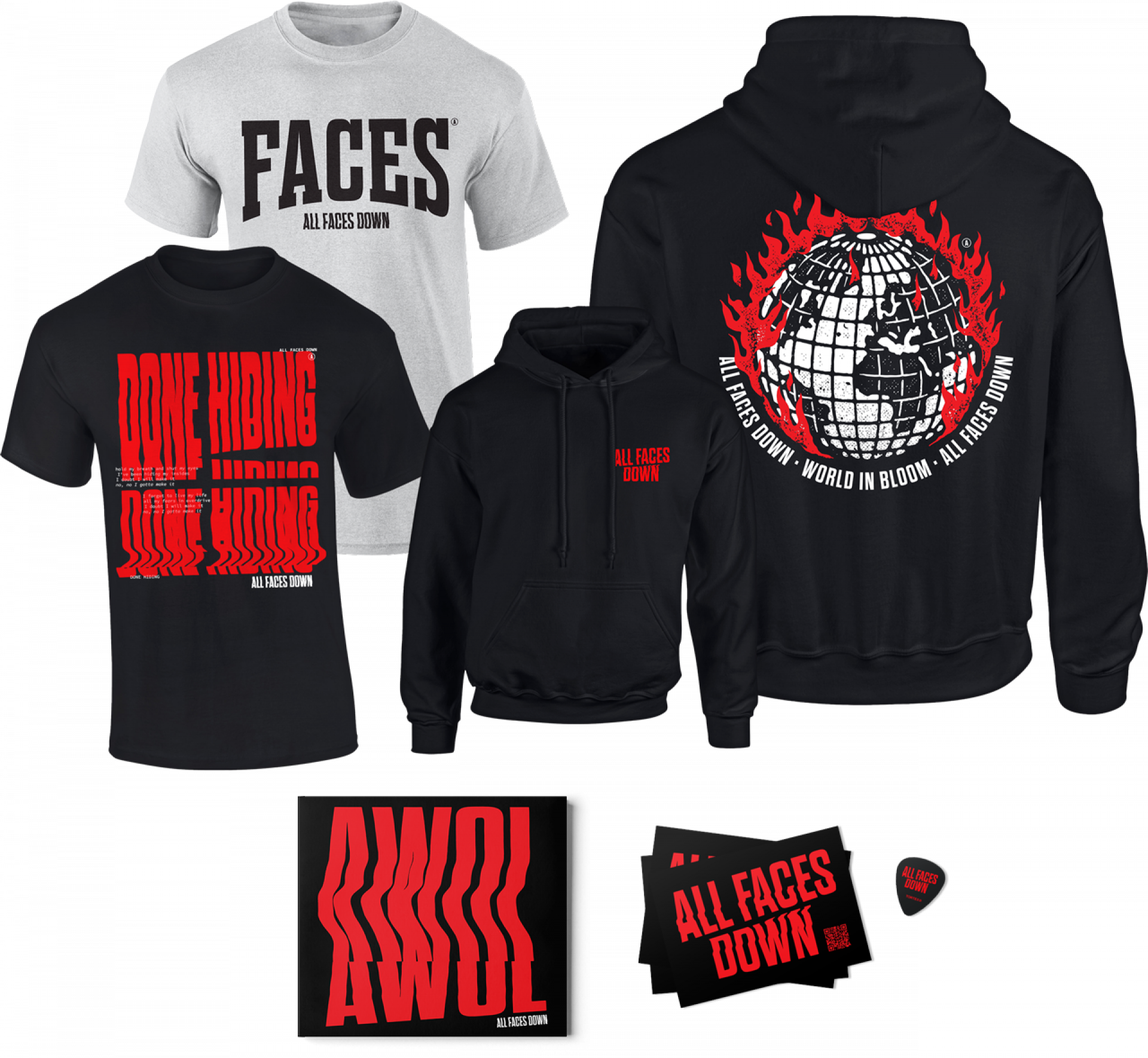 All Faces Down Official Merchandise